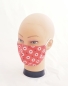 Preview: Gesichtsmaske Stoff Rot mit Blumen