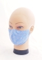 Preview: Gesichtsmaske Stoff Blau mit Blumen