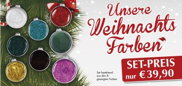 Set Weihnachtsfarben - 8 Stück à 5ml