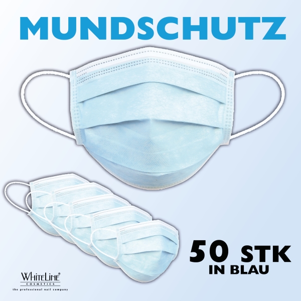 Gesichtsmaske Blau - Inhalt 50 Stück