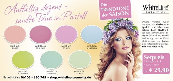 Pastell Töne der Saison 7 Farben à 5ml